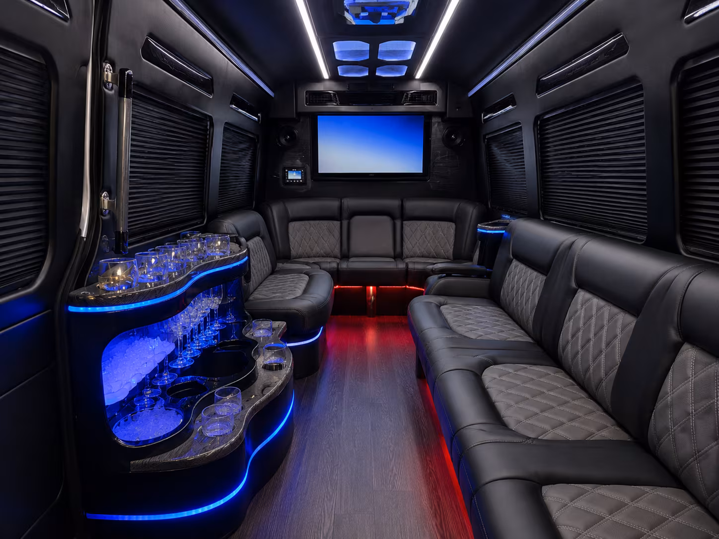 yonkers sprinter limousine inside